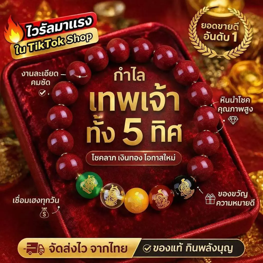 สร้อยข้อมือชาด, การออกแบบเทพเจ้าแห่งความมั่งคั่งห้าเทพ, ลูกปัดนำโชค, ของขวัญที่ดึงดูดโชคลาภ, ความมั่งคั่งและคำอวยพร