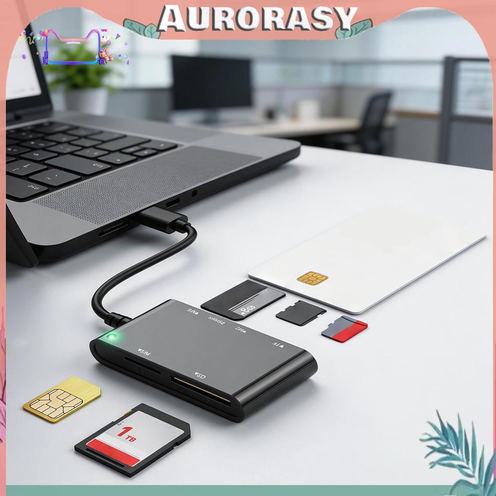 มัลติฟังก์ชั่น 6-in-1 สมาร์ท/MS/M2/TF/SIM/SD Card Reader สําหรับ Windows Mac การ์ดหน่วยความจํา Plug 