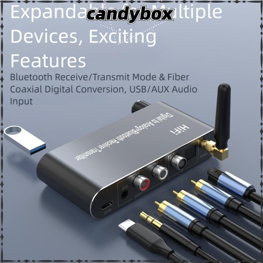 CANDYBOX Digital to Analog Audio Converter, 4 in 1 Aluminium Alloy Digital Optical to 3.5 mm, with B