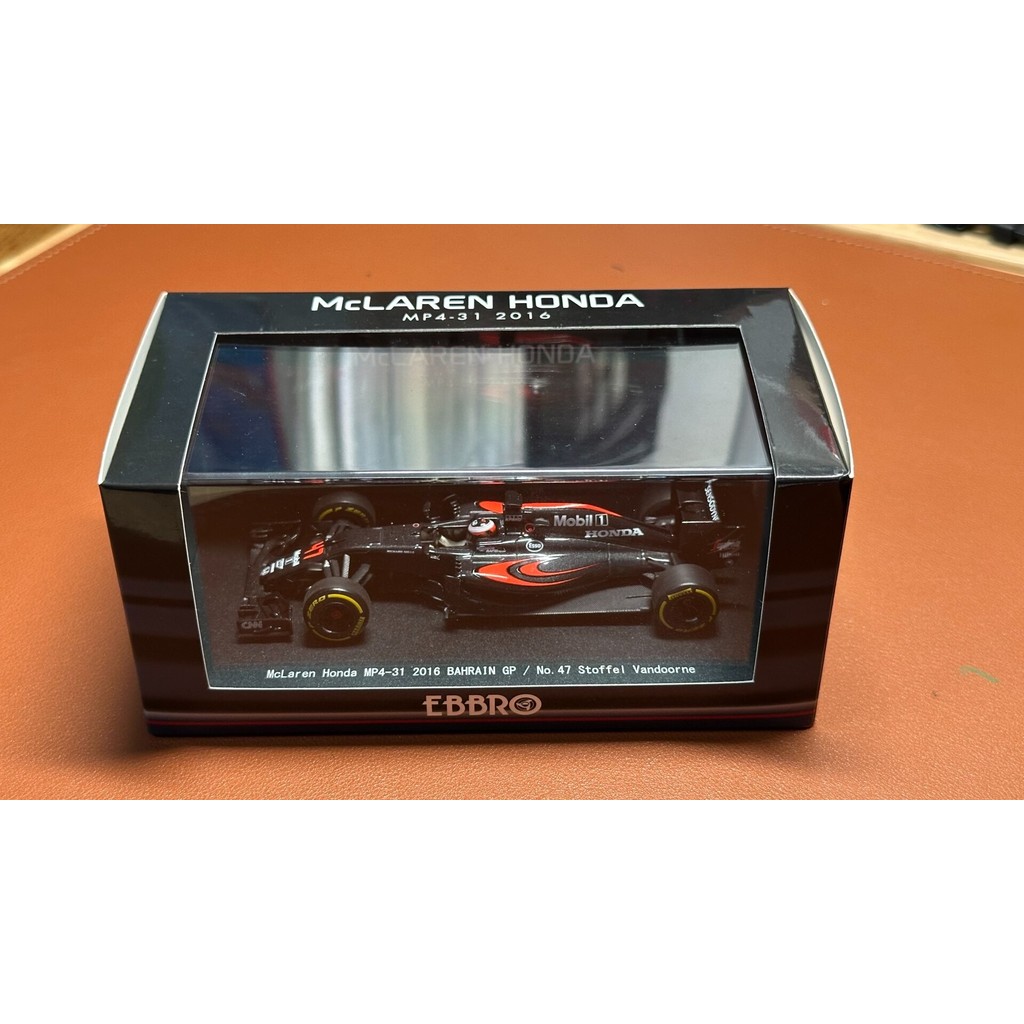 Ebbro, MP4-31, F1 Model.McLaren Honda MP4-31, Driver Ventorn Products Real Shot As Shot, Perfectioni