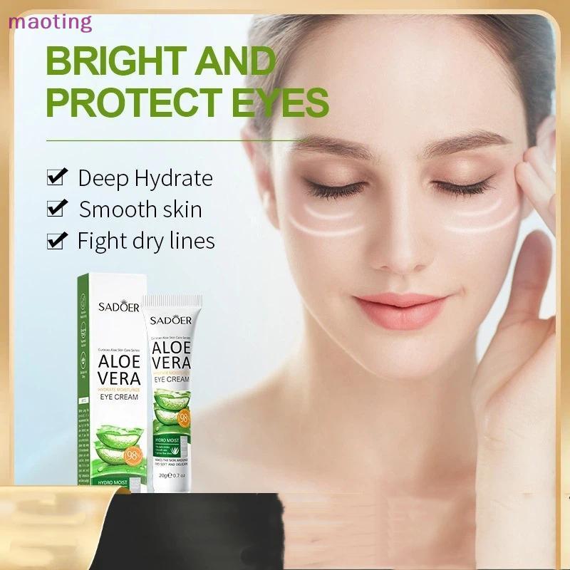 [maoying] SADOER Aloe Vera Eye Cream ต่อต้านริ้วรอย Dark Circles Eye กระเป๋า Moisturizing Firming Smooth Eye Beauty Skin Care เครื่องสําอาง [MT]