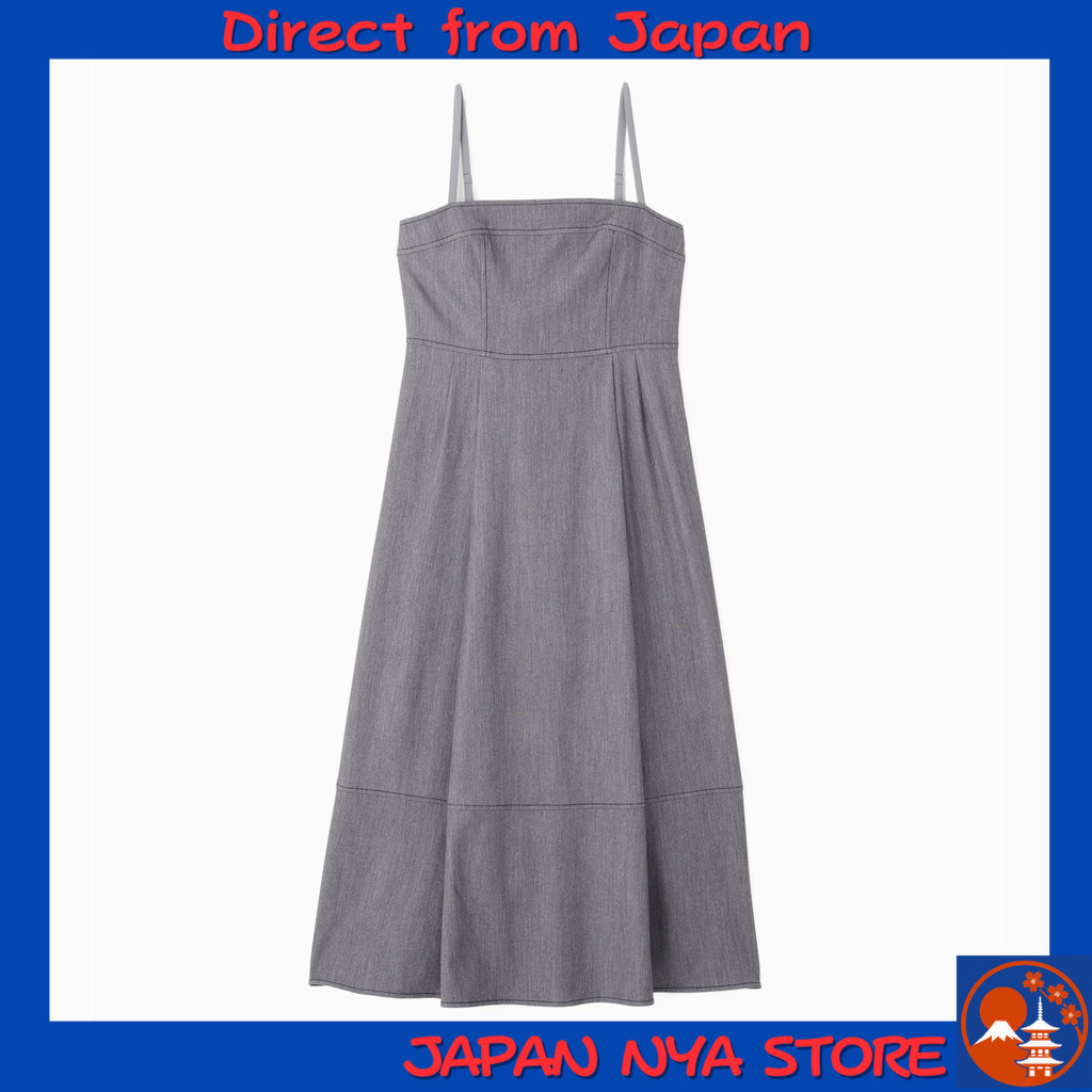 JILL by JILL STUART เดรสสายเดี่ยวสไตล์ยีนส์ (Denim-like Camisole Dress) รุ่น 125-5240020 สีเทา ไซซ์ 