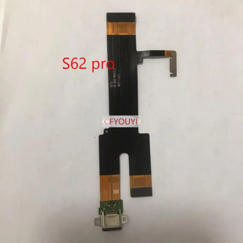 USB ชาร์จพอร์ตบอร์ด Dock Connector Flex สายเปลี่ยนสําหรับ Cat S62 Pro S62Pro ปุ่มปรับระดับเสียงปิดด้