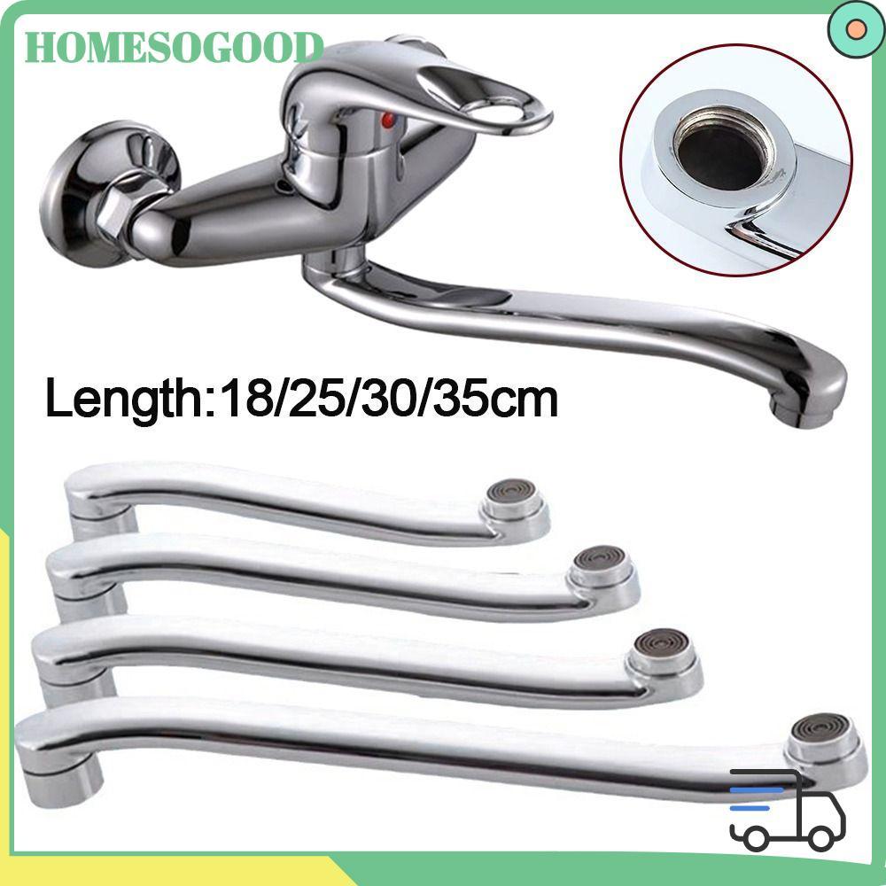 HOMESOGOOD Faucet Extender Connector, Quick Open Stainless Steel Basin Faucet Tube, Modern S-type Si