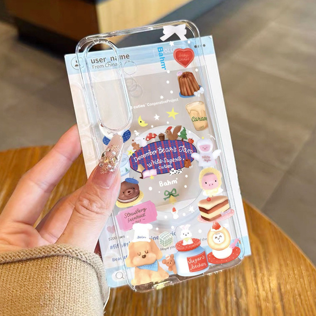 เคส ชาร์จไร้สาย ลายน่ารัก สำหรับ Samsung A57 A37 A07 A17 A06 A16 A26 A36 A56 A55 S26 S25 S24 S23 Ultra S25Fe S24Fe S23Fe