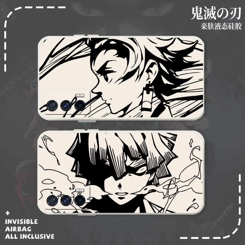 Demon Slayer เคสโทรศัพท์เหมาะสําหรับ iqoo11 ซิลิโคน 13/12/iqooneo7 อะนิเมะ 10pro สองมิติ 6/5 Tanjiro