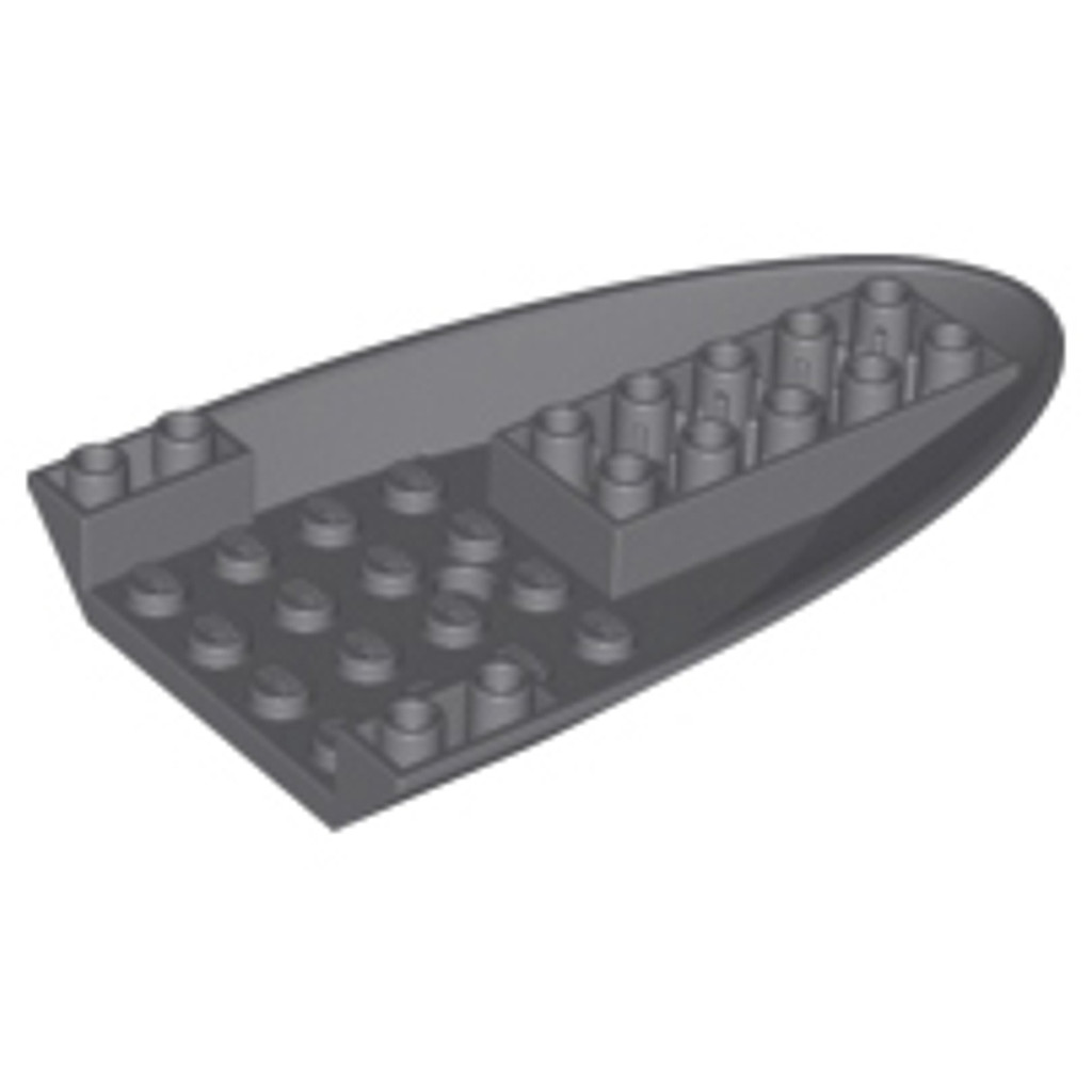 Brick2cube Part - Aircraft Fuselage Forward Bottom Curved 6 x 10 with 3 Holes - 87611
