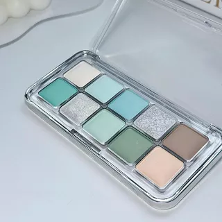 ฤดูร้อน Cool อายแชโดว์ Mint Milk สีเขียวอายแชโดว์สิบสี Palette Shimmer Low Saturation Pearlescent Matte Cool Pure Desire กันน้ํายาวนาน