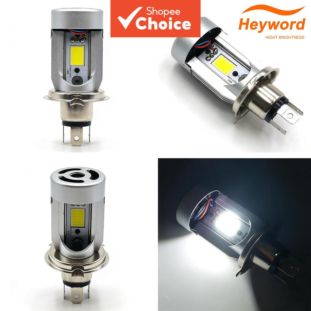Heyword RTD E01C H4 BA20D LED ไฟหน้ารถจักรยานยนต์ 12W 1200LM COB สําหรับสกู๊ตเตอร์ ATV Moped