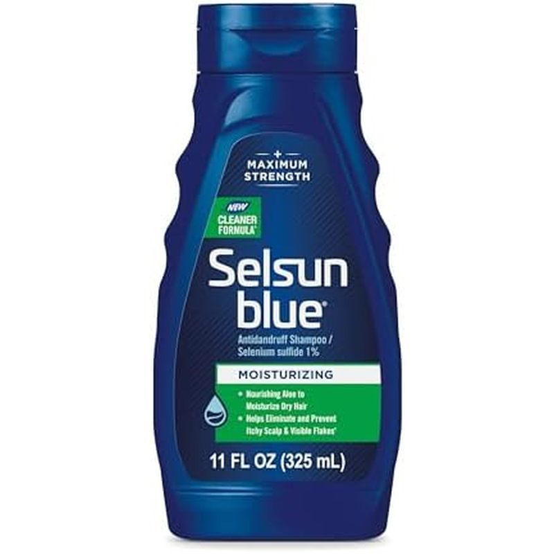 แชมพูขจัดรังแค Selsun Blue Moisturizing with Aloe, 11 fl. oz., Selenium Sulfide 1% (แพ็ค 2 ชิ้น)
