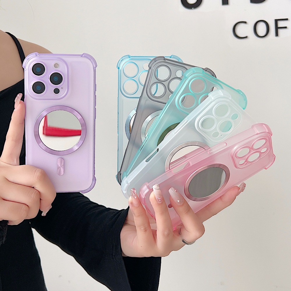กันกระแทกแม่เหล็กกระจกแต่งหน้าเคสโทรศัพท์สําหรับ Vivo IQOO Z9 Turbo Z9 Z6 Lite Z7 Pro NEO 9 9S 8 Pro
