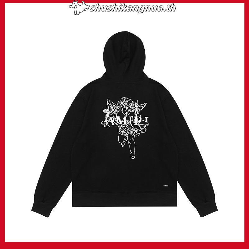 Amiri ใหม่ เสื้อกันหนาว มีฮู้ด ลายโลโก้ สําหรับผู้ชาย