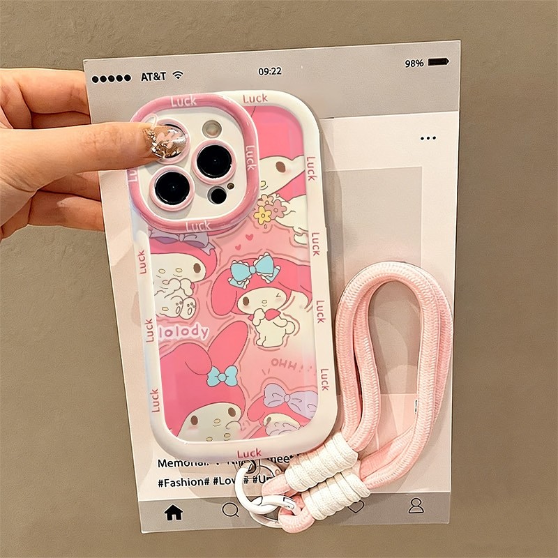 เคส+สร้อยข้อมือ Samsung Galaxy A55 A16 A15 A14 A13 A12 A06 A05S A05 A04S A03S A02S M12 A54 A53 A52S 