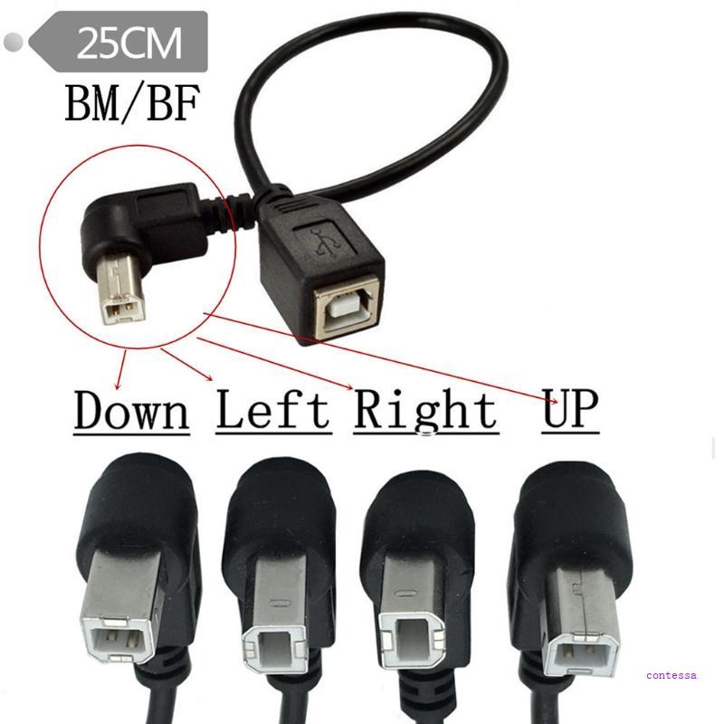 CON Male To B Female Data Cable USB2 0 Short Extension for Printer Scanner SSD line