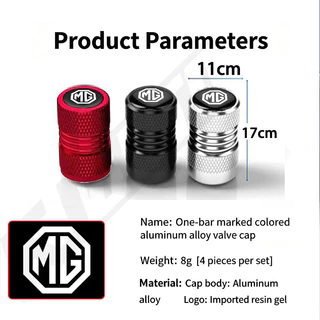 4pcs MG รถวาล์ว Caps Stem Case ครอบคลุมอลูมิเนียมล้อวาล์วฝุ่นหมวก Tyre Rim Stem สําหรับ MG3 MG5 MG6 MG7 EP Pluse MG TF ZR ZS ES HS GS Morris 3 อุปกรณ์เสริม