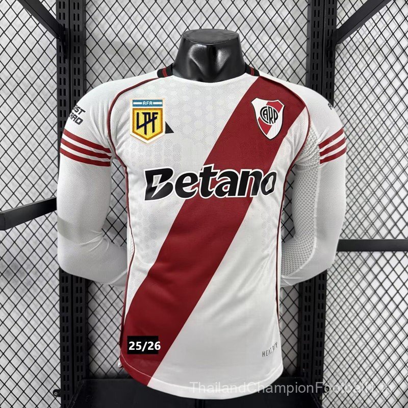 เสื้อฟุตบอล River Plate 2025-26 แบบแขนยาว เวอร์ชันผู้เล่น
