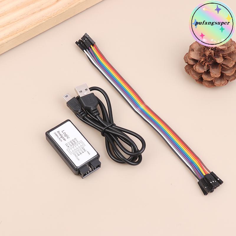 Pufangsuper USB Logic Analyzer 24MHz 8 ช่องหน่วยความจําอินพุต 24 M/วินาที Logic Analyzer Debugger สํ