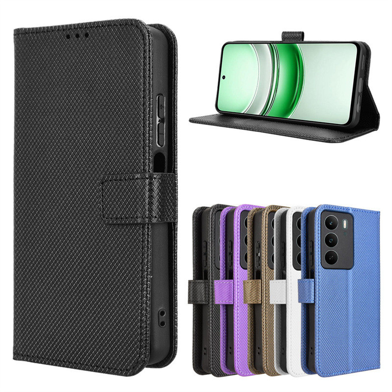 เหมาะสําหรับ OPPO Realme C71 4G เคสโทรศัพท์ Realme C73 5G ซองหนังพลิกการ์ดรูปแบบเพชร
