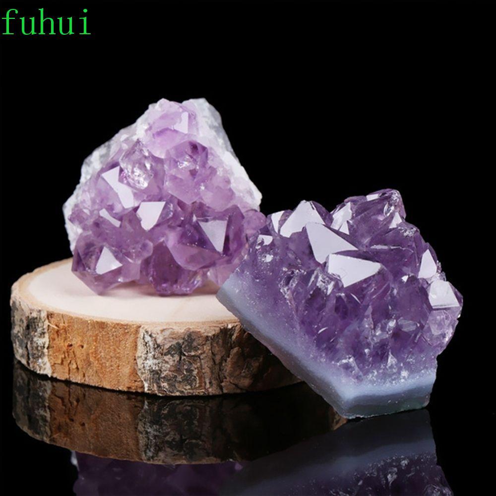 FUHUI Healing Stones 1 ชิ้นสีม่วงเครื่องประดับหัตถกรรมคริสตัล Cluster