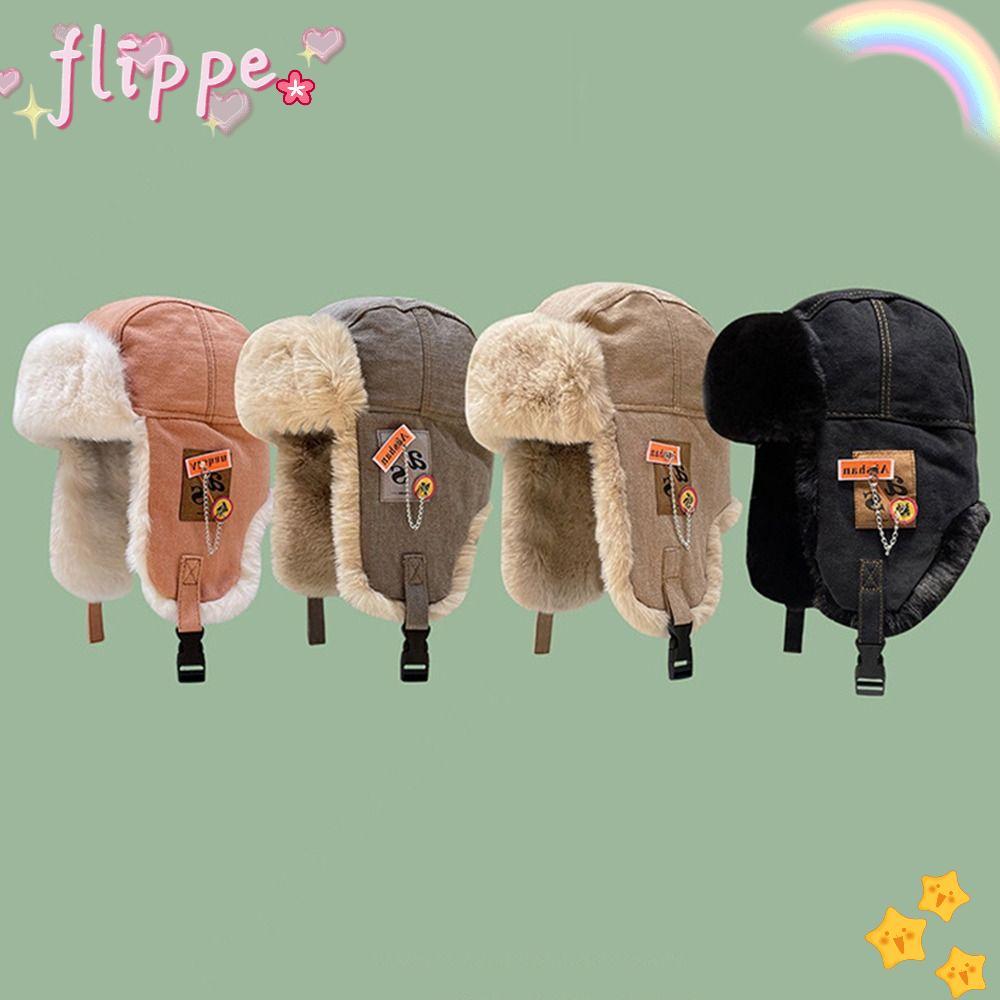 FIPE Cossack Cap, Winter Warm Faux Fur Trapper Hat, แฟชั่น Ushanka รัสเซีย Plush Earflap หมวกกลางแจ้