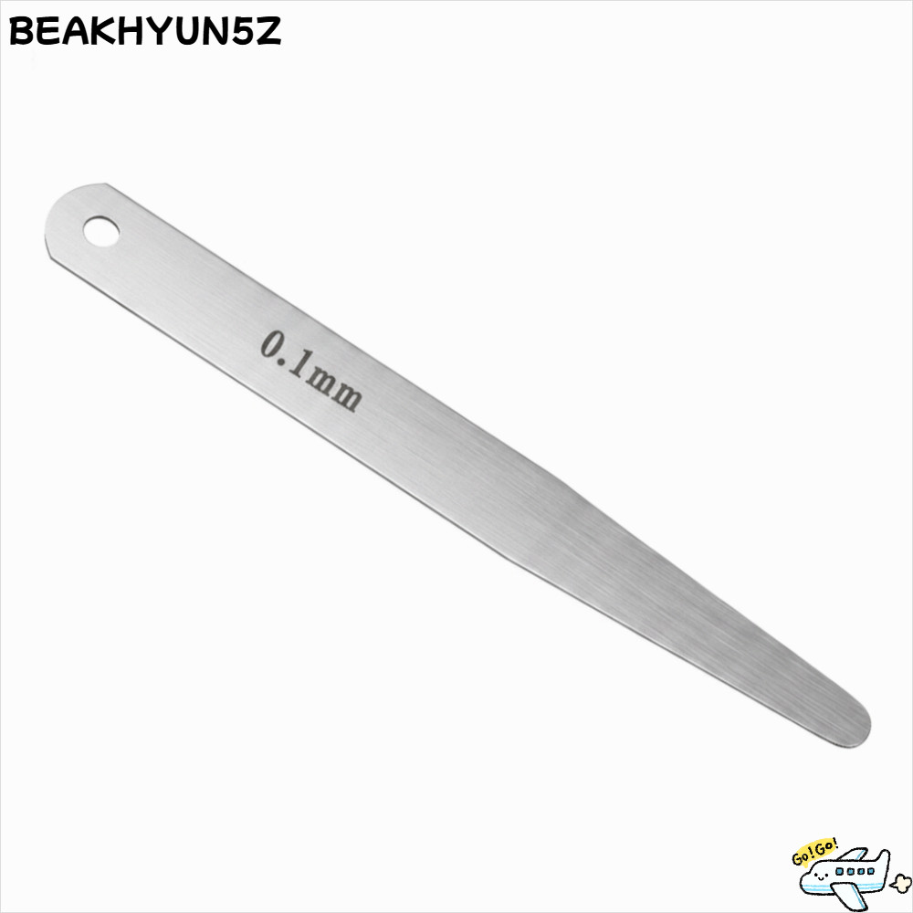BEAKHYUN5Z 5pcs Feeler Gauge, 100mm Silver Filler ความหนา Gage, Single Blade ความหนาสแตนเลส Feeler F