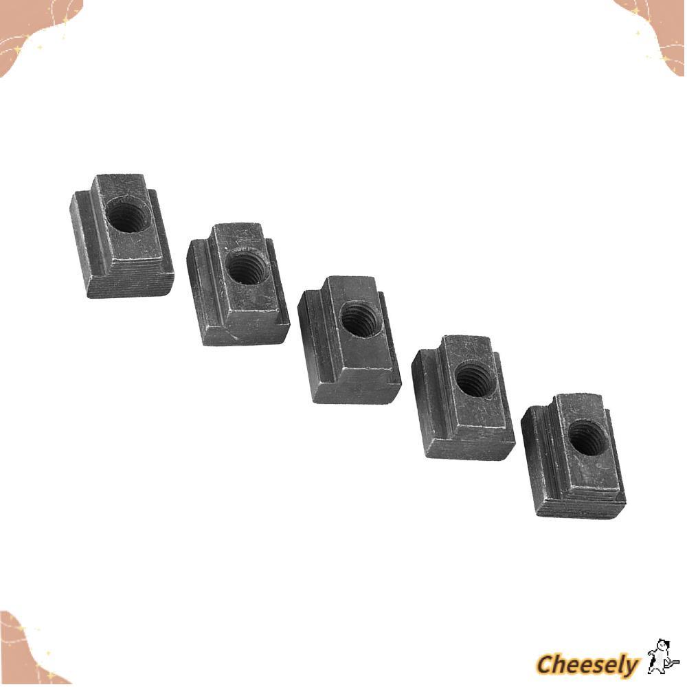 CHEESELY 5 ชิ้น T Slot Nuts, M8 ด้ายเกรด 8.8 T-Slot Nut, Heavy Duty 45 เหล็กคาร์บอนสีดําออกไซด์เลื่อ