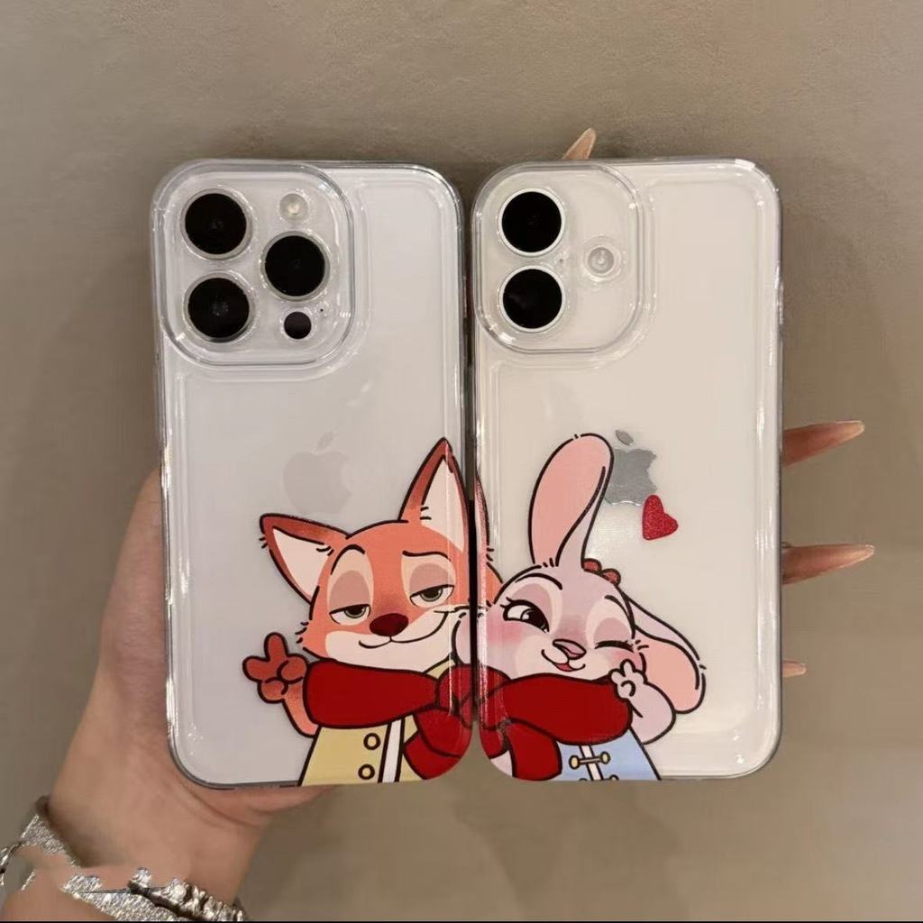 เคสโทรศัพท์ลาย Zootopia สำหรับคู่รัก ใช้ได้กับ iPhone 17/13/11/12/14/15 Max/16 Pro/15 Plus X/MAX/XR 7/8 Plus (ZTTKK0414)