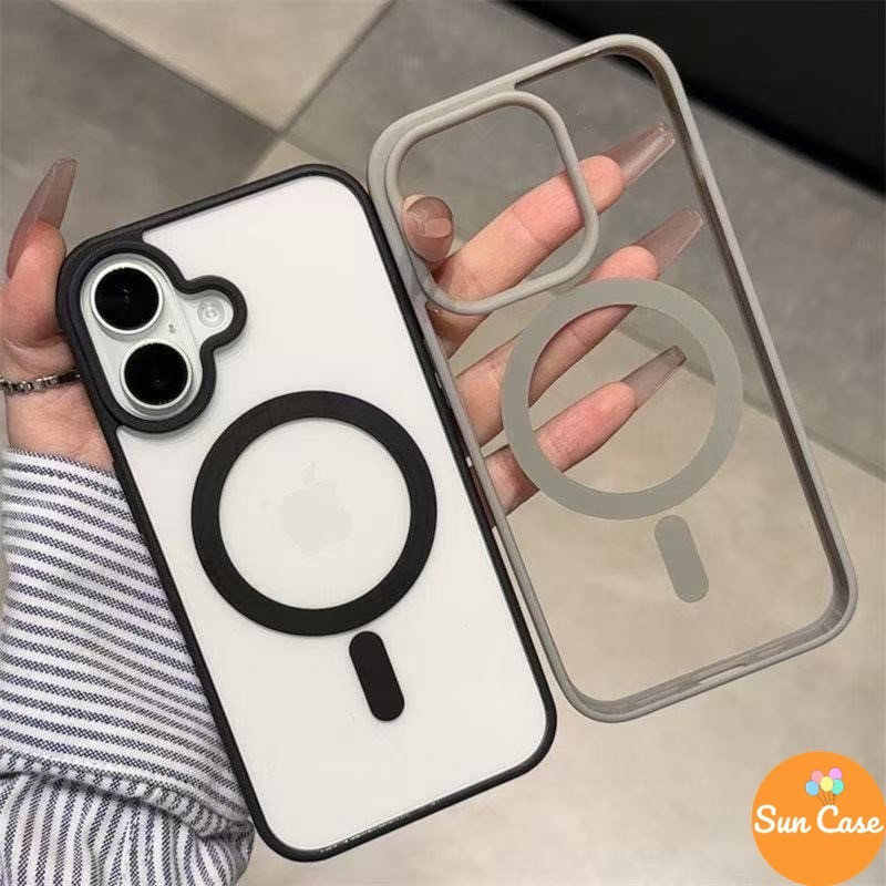 แม่เหล็ก เคสใสกันกระแทก For IPhone 17 Air 11 12 13 14 15 16 17 PRO MAX 17 16 15 Pro 16 15 14 PLUS 8 7 Plus XR X XS XSMAX