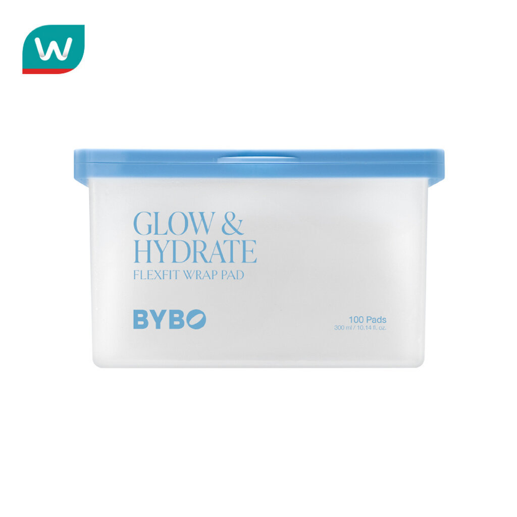 BYBO บายโบ โกลว์ แอนด์ ไฮเดรต เฟล็กซ์ฟิท แรพ แพด 100 แผ่น