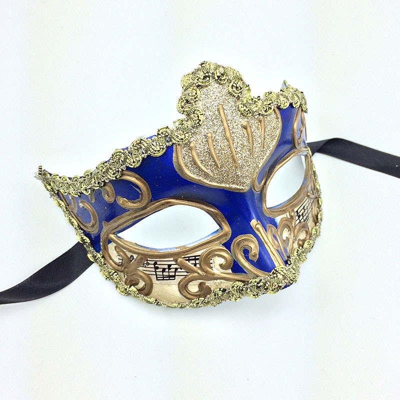 Venice Mask Half-faced Male cos Halloween Party Retro Masquerade Mask Girl Children Prom Mask Retro 