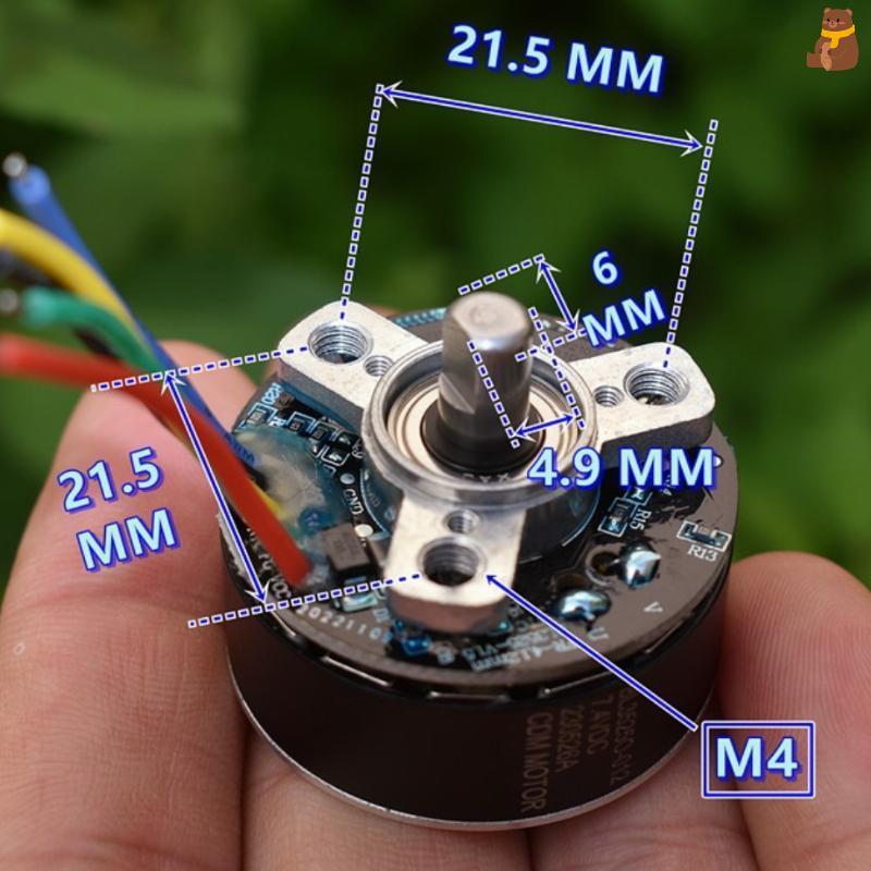 [TA] 1 ชิ้น 35 มิลลิเมตร BLDC มอเตอร์ไร้แปรงพร้อมไดร์เวอร์มอเตอร์ไฟฟ้า BL3525O DC7.4V 3200RPM แรงบิด