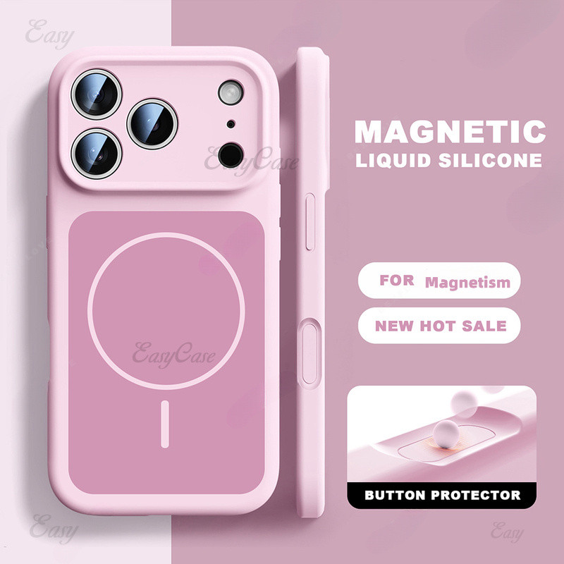ใหม่ซิลิโคนเหลวเคสโทรศัพท์แม่เหล็กสําหรับiPhone 17 16 15 Pro Max Magnetism Protector Cover