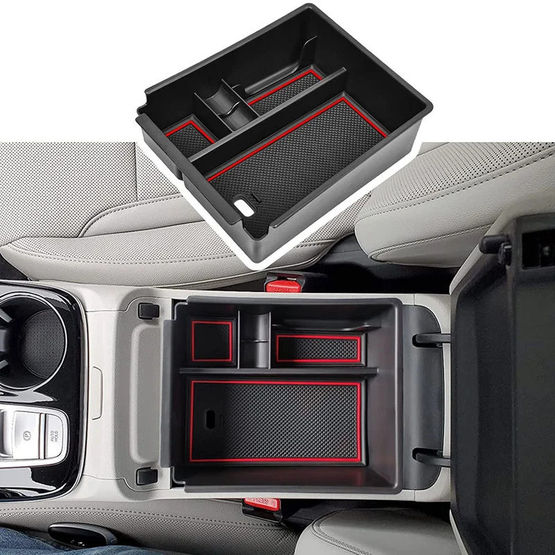 Car Center Console Organizer Tray Car Center Armrest Storage Box Organizer Decor Accessories for Hyu