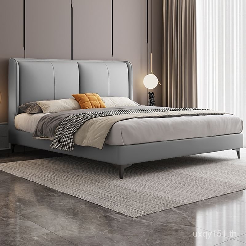 ที่ทันสมัยเรียบง่ายแมวรอยขีดข่วน1.5เตียงหนังมีมี่เตียง1.8 x2เช่าห้องรูปแบบใหม่เตียงคู่แสงหรูหราเตียง