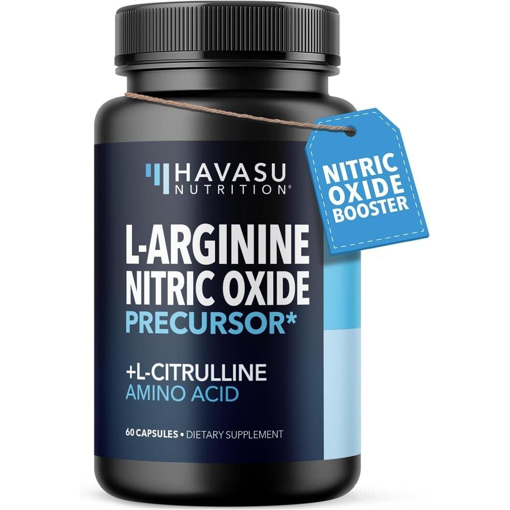 L-Arginine Capsules with L-Citrulline - Nitric Oxide - L Arginine and L Citrulline Blend - 60 Count 