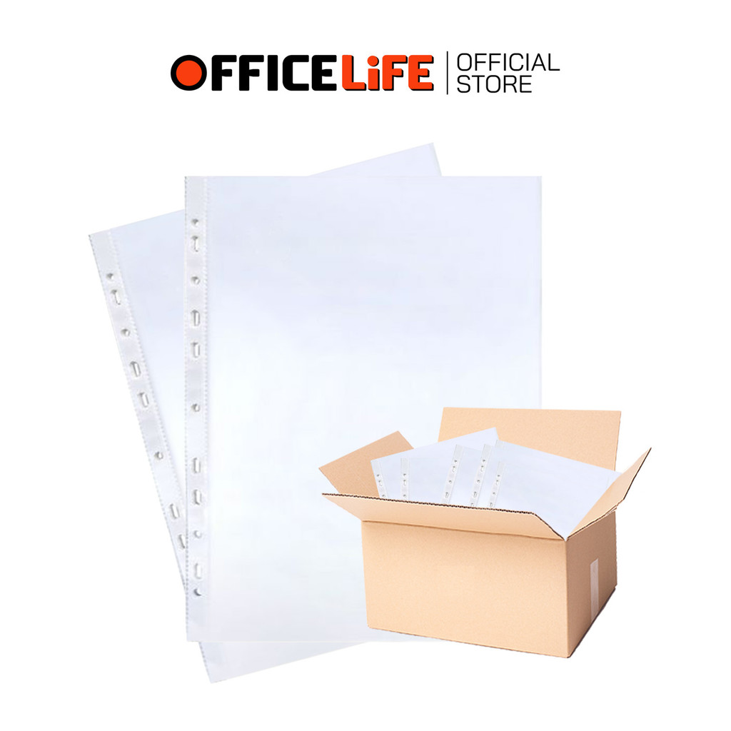 Elfen (เอลเฟ่น) ไส้แฟ้ม ซองอเนกประสงค์ ซองใส ขนาด A4 11 รู ( 50 แพ็ค / ลัง  )