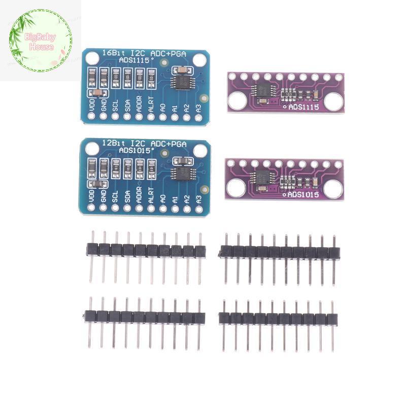 BigBabyHouse ADS1115 ADS1015 12/16 บิต I2C โมดูล Precision 4 ช่อง Development Board Pro Gain Amplifi