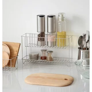 Omocha | ชั้นวางของสแตนเลส 304 ทรงแคบ ชั้นวางของในห้องน้ำ/ครัว Stainless Steel Storage Basket