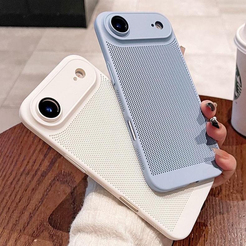 เคสโทรศัพท์มือถือกระจายความร้อนบางเฉียบสําหรับ ไอโฟน 17 อากาศปลอกฮาร์ดพีซีฝาครอบเลนส์กล้องเปลือกป้องกัน