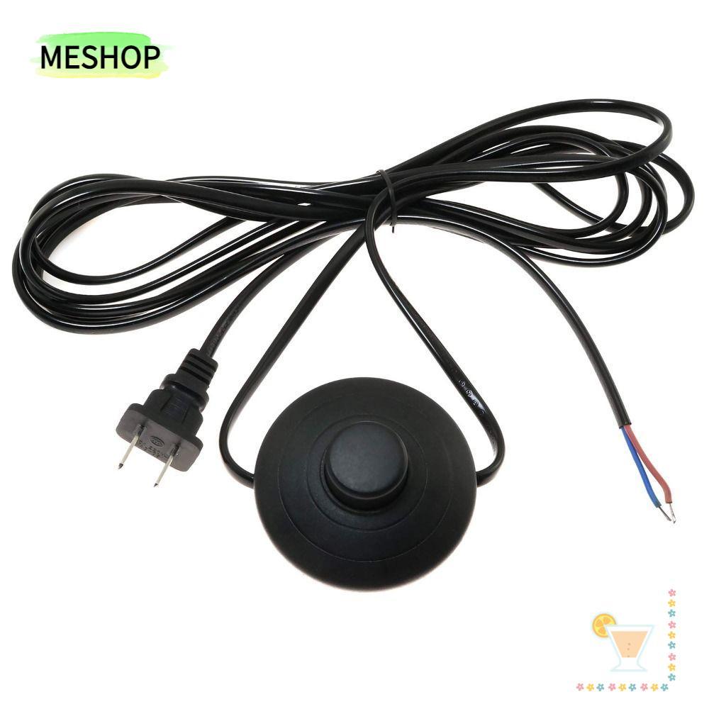 MESHOPTH Footswitch, พลาสติกสีดําเท้าเหยียบ Push Switch, Momentary รอบโคมไฟ On- Control