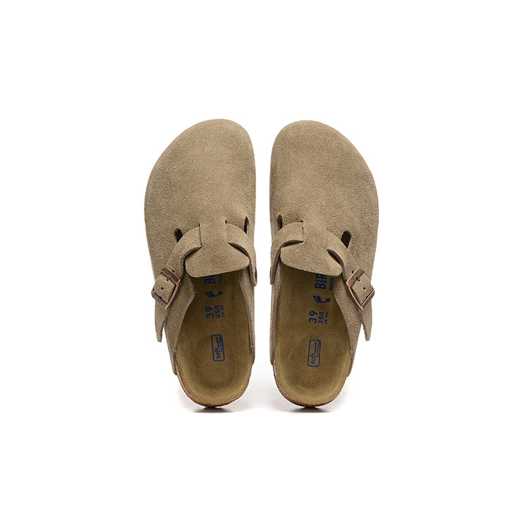 พร้อมสต็อกรุ่นแคบ Boston soft soled shoes taupe