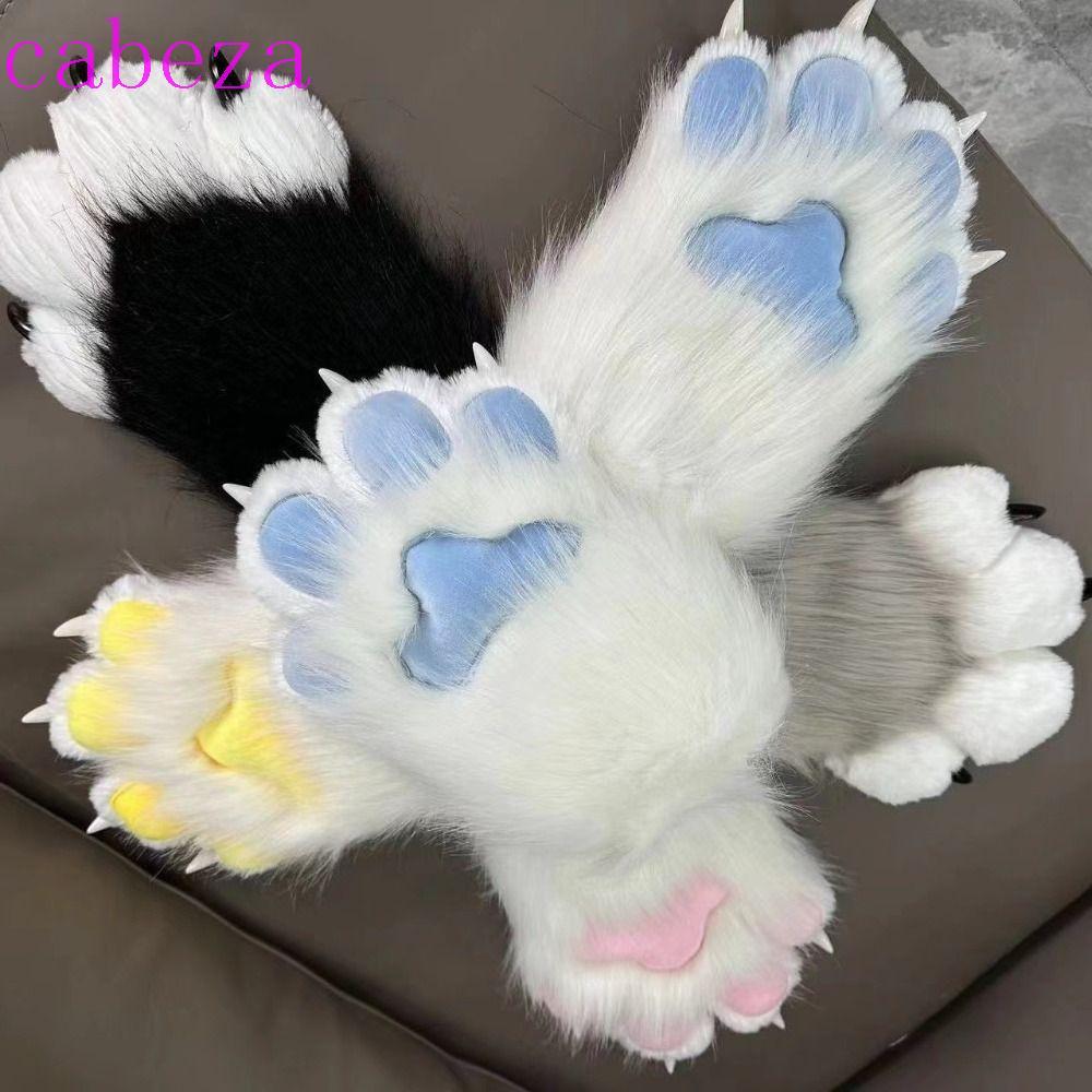 CABEZA Plush Cat Paw Gloves สั่งเสียงฟูกสำหรับคอสเพลย์และของขวัญ