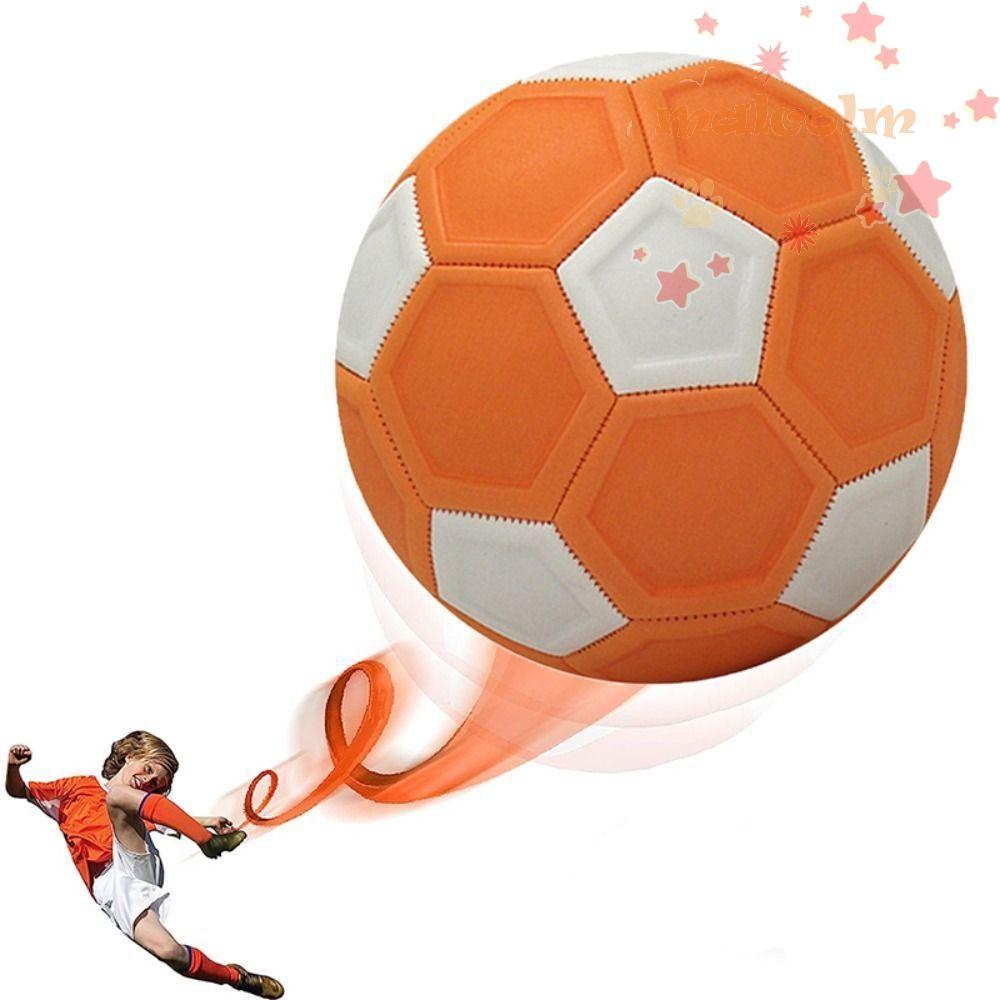 MALCOLM Curve Soccer Ball สีส้ม สำหรับเด็กและเยาวชน ใช้ในการฝึกซ้อมและเล่นสนุก