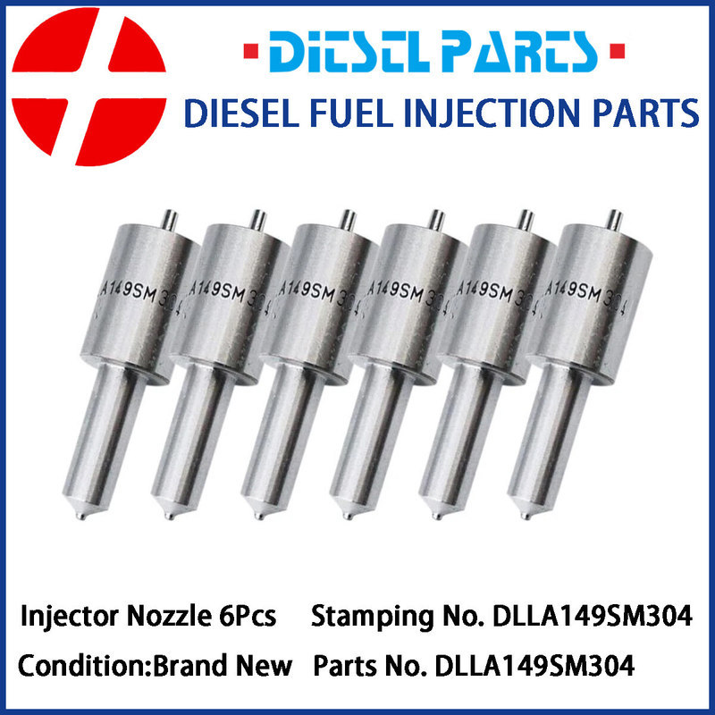 หัวฉีดหัวฉีดน้ํามันเชื้อเพลิง 6 ชิ้น NP-DLLA149SM304 DLLA149SM304 105025-3040 สําหรับ Hitachi ISUZU 