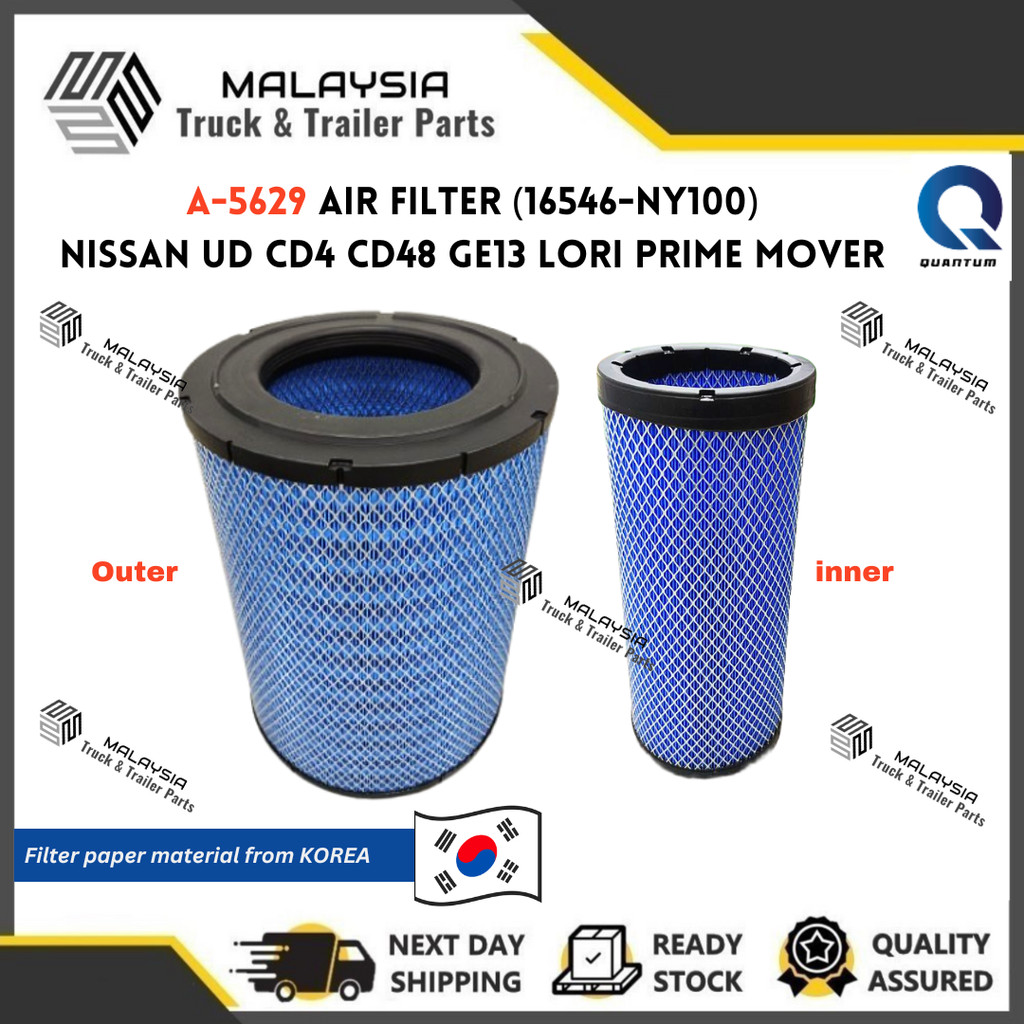MTTP A-5629 กรองอากาศ UD NISSAN CD4 CD48 GE13 – Penapis Udara Lori Prime Mover