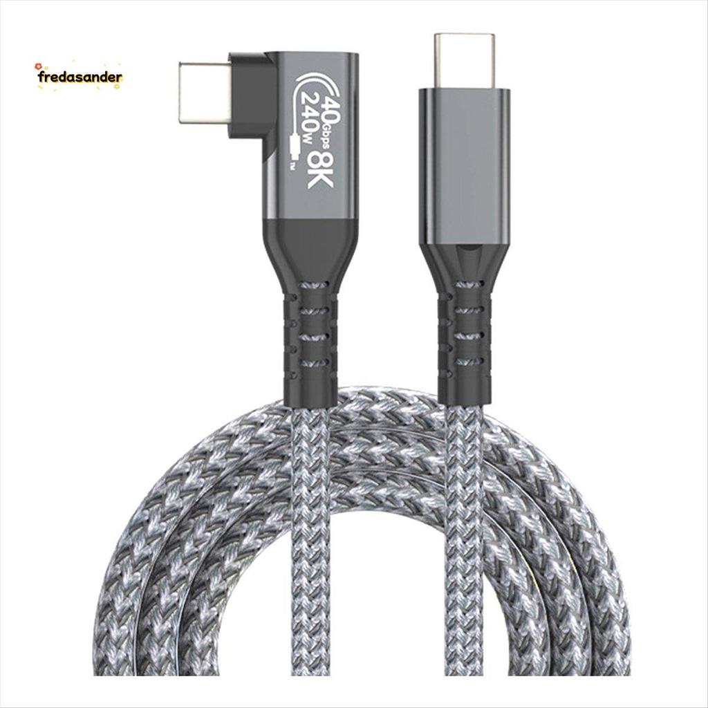 สาย USB 4 90° 40Gbps USB4 Type C Data Cable Fast Charging PD 240W, 8K Video Transfer 1.5M