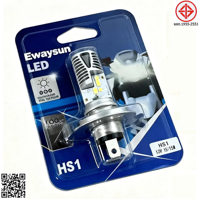 ✅หลอดไฟหน้า LED HS1 PX43t รุ่นใหม่ 6ชิป AC/DC แสงขาว 6000K 120-180W สำหรับ Grand Filano FINN MSX FORZA300