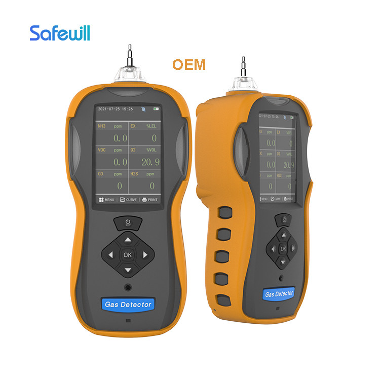 Safewill OEM Digital Portable Multi Gas Detector ES60A Combable Gas VOC CO Toxic Gas ความแม่นยําสูง 