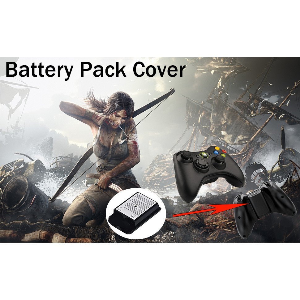 5 Pack Battery Pack Cover for Xbox 360 Wireless Controller, Replacement Battery Pack Cover Shell Cas