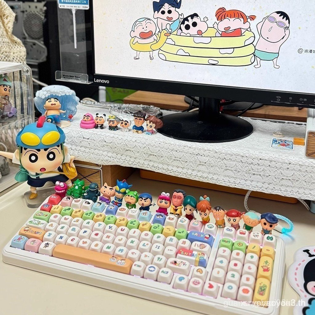 Kawaiii อะนิเมะ Moa Crayon Shin-Chan คีย์บอร์ด Mac Sublimation hi75 Hi8 K99 F99 104 f87